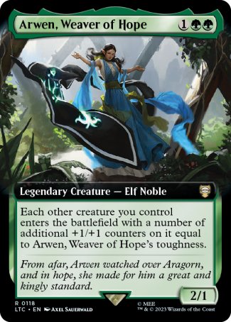 (118) Magic The Gathering Commander: The Lord of the Rings: Tales of Middle-earth: Extras Single: Arwen, Weaver of Hope Rare