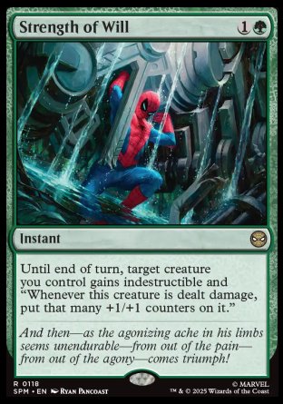 (118) Magic The Gathering Magic: The Gathering | Marvel's Spider-Man: Promos Single: Strength of Will Rare