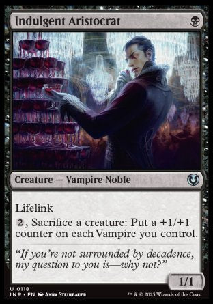 (118) Magic The Gathering Innistrad Remastered Single: Indulgent Aristocrat Uncommon
