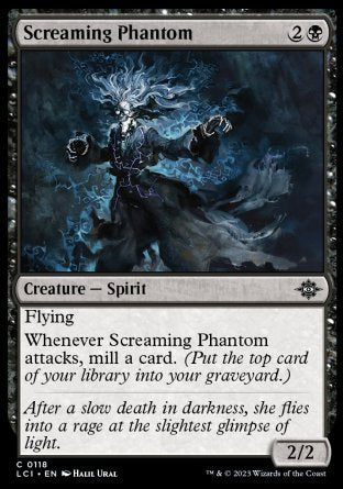 (118) Magic The Gathering The Lost Caverns of Ixalan Single: Screaming Phantom Holo Common