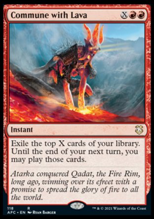 (118) Magic The Gathering Commander: Adventures in the Forgotten Realms Single: Commune with Lava Rare