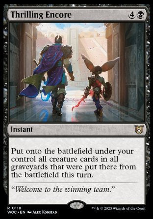 (118) Magic The Gathering Commander: Wilds of Eldraine Single: Thrilling Encore Rare