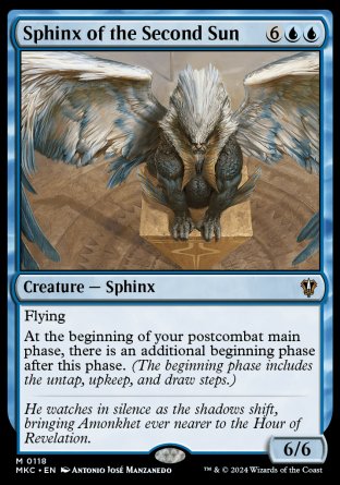 (118) Magic The Gathering Commander: Murders at Karlov Manor Single: Sphinx of the Second Sun Mythic