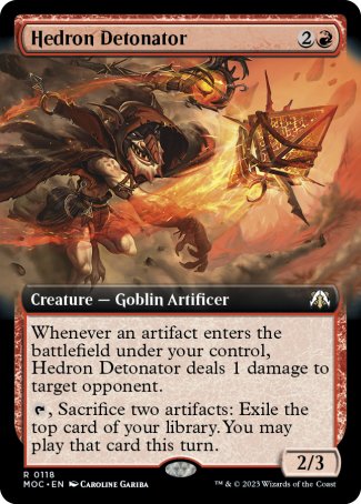 (118) Magic The Gathering Commander: March of the Machine: Extras Single: Hedron Detonator Rare