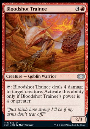 (119/332) Magic The Gathering Double Masters Single: Bloodshot Trainee Holo Uncommon