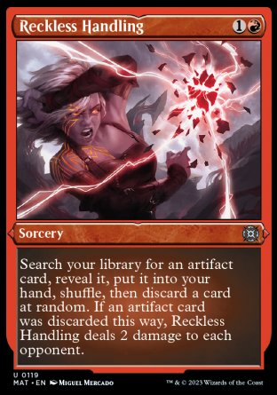 (119) Magic The Gathering March of the Machine: The Aftermath: Extras Single: Reckless Handling (V.2) Holo Uncommon