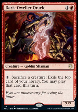 (119) Magic The Gathering Commander: Adventures in the Forgotten Realms Single: Dark-Dweller Oracle Rare