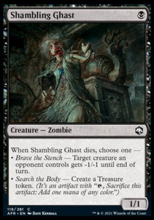 (119) Magic The Gathering Adventures in the Forgotten Realms Single: Shambling Ghast Holo Common