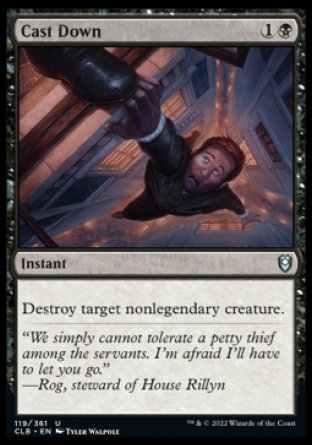 (119) Magic The Gathering Commander Legends: Battle for Baldur's Gate Single: Cast Down Holo Uncommon