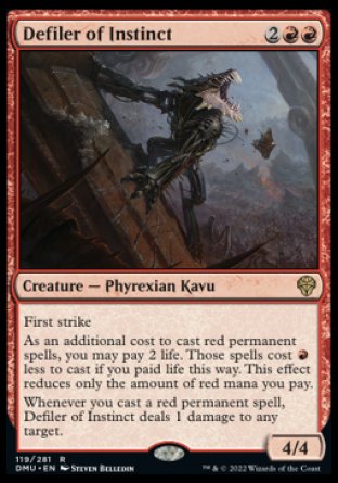 (119) Magic The Gathering Dominaria United Single: Defiler of Instinct Rare