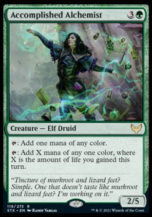 (119) Magic The Gathering Strixhaven: School of Mages Single: Accomplished Alchemist Holo Rare