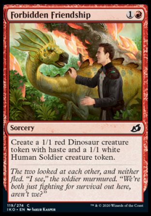 (119/274) Magic The Gathering Ikoria: Lair of Behemoths Single: Forbidden Friendship Holo Common