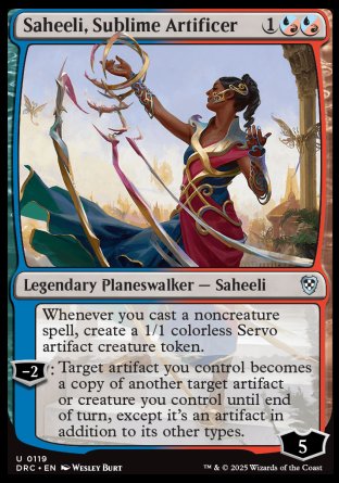 (119) Magic The Gathering Commander: Aetherdrift Single: Saheeli, Sublime Artificer Uncommon