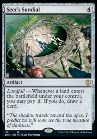 (119) Magic The Gathering Commander: Zendikar Rising Single: Seer's Sundial Rare