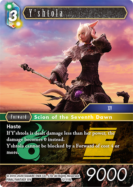 (12-119) Final Fantasy TCG Rebellion's Call Single: Y'shtola (12-119) (V.1) Legend