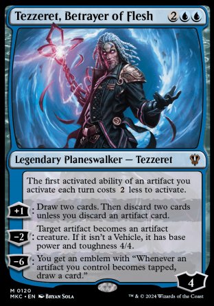 (120) Magic The Gathering Commander: Murders at Karlov Manor Single: Tezzeret, Betrayer of Flesh Mythic