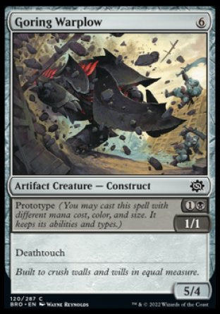 (120) Magic The Gathering The Brothers' War Single: Goring Warplow Holo Common