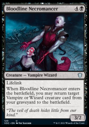 (120) Magic The Gathering Commander: Innistrad: Crimson Vow Single: Bloodline Necromancer Uncommon