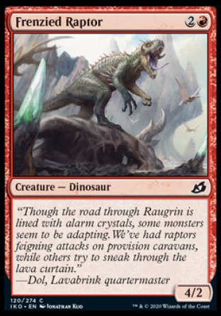 (120/274) Magic The Gathering Ikoria: Lair of Behemoths Single: Frenzied Raptor Holo Common