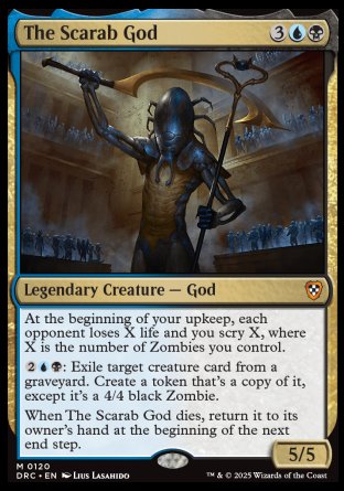 (120) Magic The Gathering Commander: Aetherdrift Single: The Scarab God Mythic