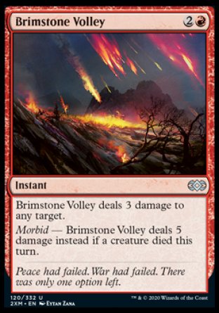 (120/332) Magic The Gathering Double Masters Single: Brimstone Volley Holo Uncommon