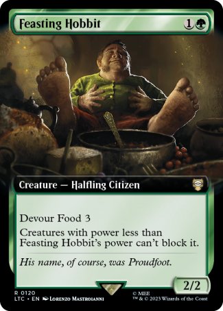 (120) Magic The Gathering Commander: The Lord of the Rings: Tales of Middle-earth: Extras Single: Feasting Hobbit Rare