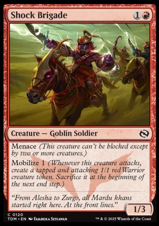 (120) Magic The Gathering Tarkir: Dragonstorm Single: Shock Brigade Common