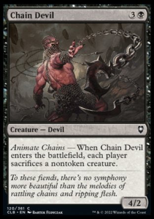 (120) Magic The Gathering Commander Legends: Battle for Baldur's Gate Single: Chain Devil Holo Common