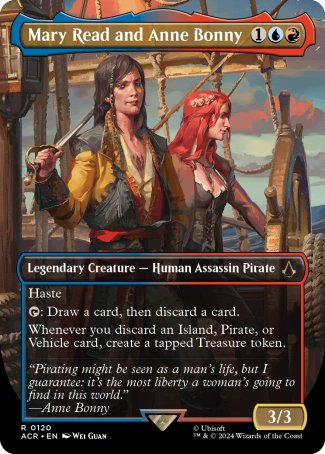 (120) Magic The Gathering Universes Beyond: Assassin's Creed: Extras Single: Mary Read and Anne Bonny (V.3) Rare