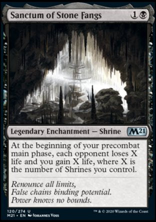 (120) Magic The Gathering Core 2021 Single: Sanctum of Stone Fangs Uncommon