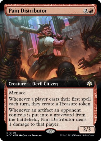 (120) Magic The Gathering Commander: March of the Machine: Extras Single: Pain Distributor Rare