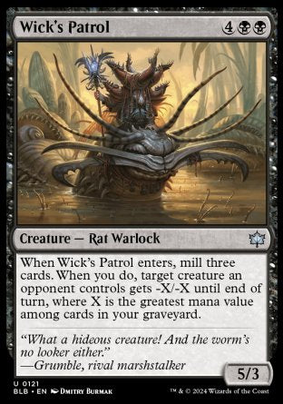 (121) Magic The Gathering Bloomburrow Single: Wick's Patrol Holo Uncommon