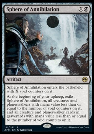 (121) Magic The Gathering Adventures in the Forgotten Realms Single: Sphere of Annihilation Holo Rare