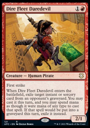 (121) Magic The Gathering Commander: Adventures in the Forgotten Realms Single: Dire Fleet Daredevil Rare
