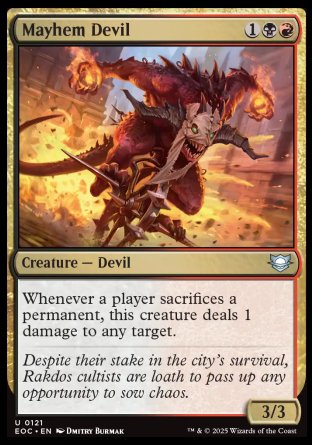 (121) Magic The Gathering Commander: Edge of Eternities Single: Mayhem Devil Uncommon