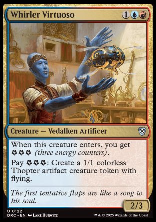 (122) Magic The Gathering Commander: Aetherdrift Single: Whirler Virtuoso Uncommon