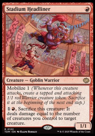 (122) Magic The Gathering Tarkir: Dragonstorm: Promos Single: Stadium Headliner (V.2) Holo Rare