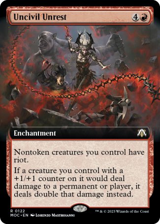 (122) Magic The Gathering Commander: March of the Machine: Extras Single: Uncivil Unrest Rare