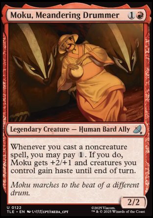 (122) Magic The Gathering Magic: The Gathering | Avatar: The Last Airbender: Eternal Single: Moku, Meandering Drummer Holo Uncommon