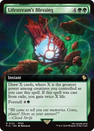 (122) Magic The Gathering Commander: Magic: The Gathering - FINAL FANTASY: Extras Single: Lifestream's Blessing Holo Rare