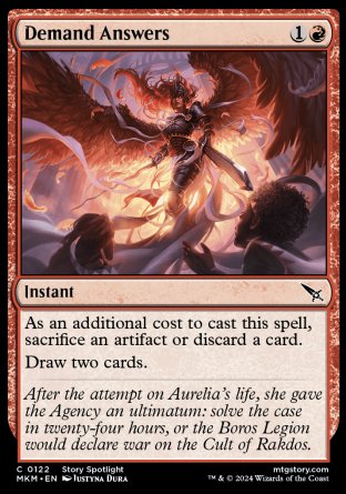 (122) Magic The Gathering Murders at Karlov Manor Single: Demand Answers Holo Common