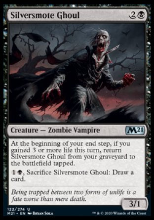(122) Magic The Gathering Core 2021 Single: Silversmote Ghoul Holo Uncommon