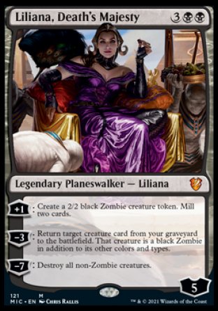 (123) Magic The Gathering Commander: Innistrad: Midnight Hunt Single: Liliana's Mastery Rare