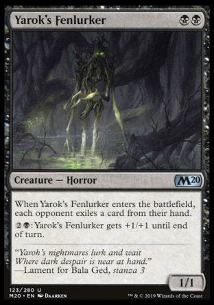 (123/280) Magic The Gathering Core 2020 Single: Yarok's Fenlurker Holo Uncommon