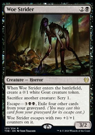 (123/254) Magic The Gathering Theros Beyond Death Single: Woe Strider Holo Rare
