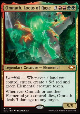 (123) Magic The Gathering Commander: Edge of Eternities Single: Omnath, Locus of Rage Mythic