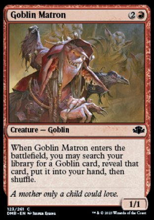 (123) Magic The Gathering Dominaria Remastered Single: Goblin Matron Common