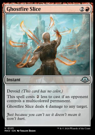(123) Magic The Gathering Modern Horizons 3 Single: Ghostfire Slice Uncommon