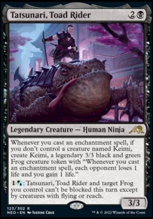 (123) Magic The Gathering Kamigawa: Neon Dynasty Single: Tatsunari, Toad Rider Rare