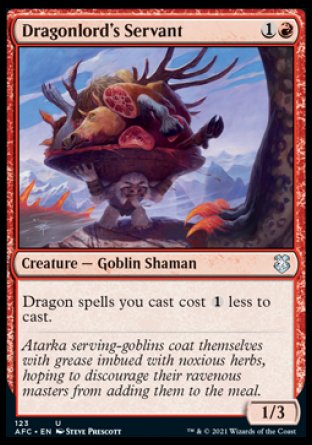 (123) Magic The Gathering Commander: Adventures in the Forgotten Realms Single: Dragonlord's Servant Uncommon